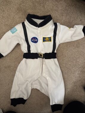 White & Black Space Commander Baby One-Piece Bodysuit